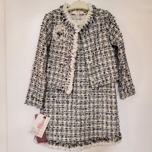 6yo Girls dress with a blazer Biscotti